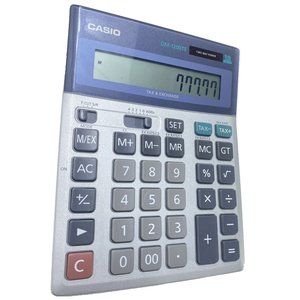 Casio DM-1200TE Two Way Power Tax & Exchange Calculator Tested Large Buttons Guc